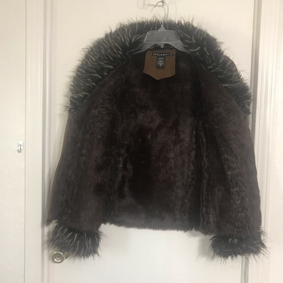 VNTG-Mechant faux suede and faux fur jacket. - Picture 6 of 7